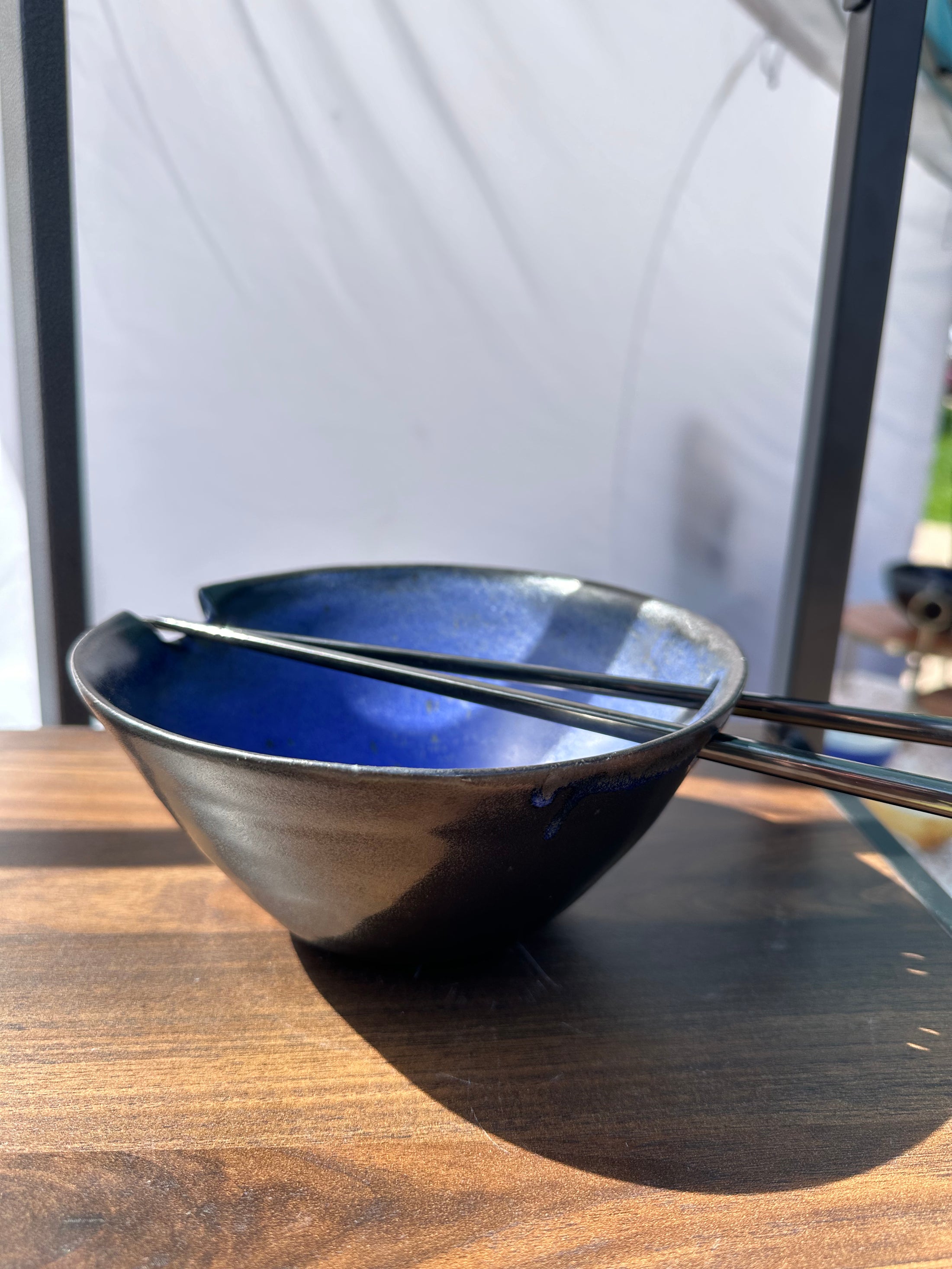 Cobalt and Black Ramen Bowl