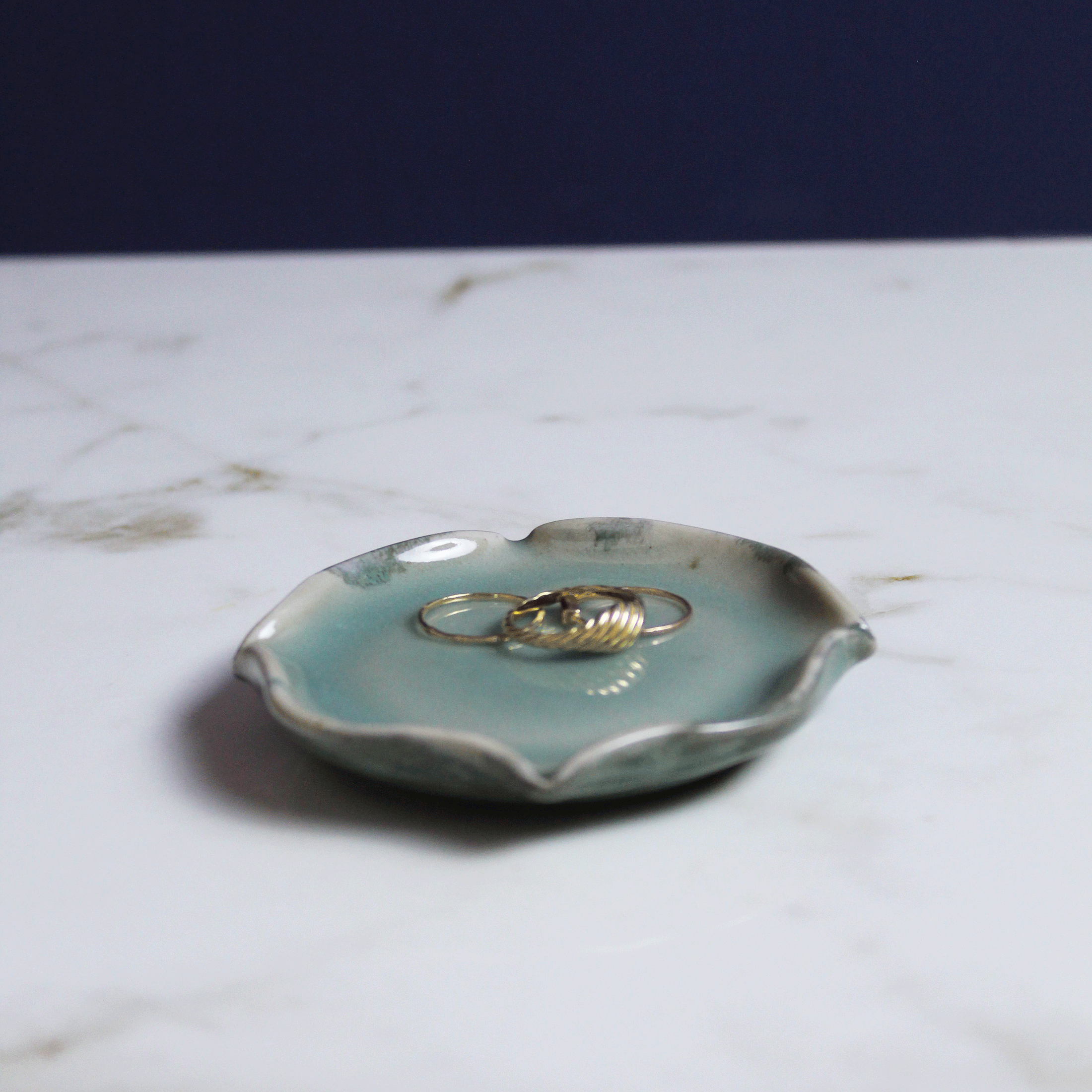 Lagoon Blue Ring Dish