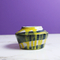 Load image into Gallery viewer, Small Yellow and Blue Dripping Vase
