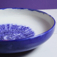 Load image into Gallery viewer, Large Cobalt Blue Spot Serving Bowl
