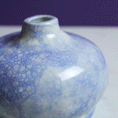 Load image into Gallery viewer, Porcelain Rotund Blue Bubble Vase
