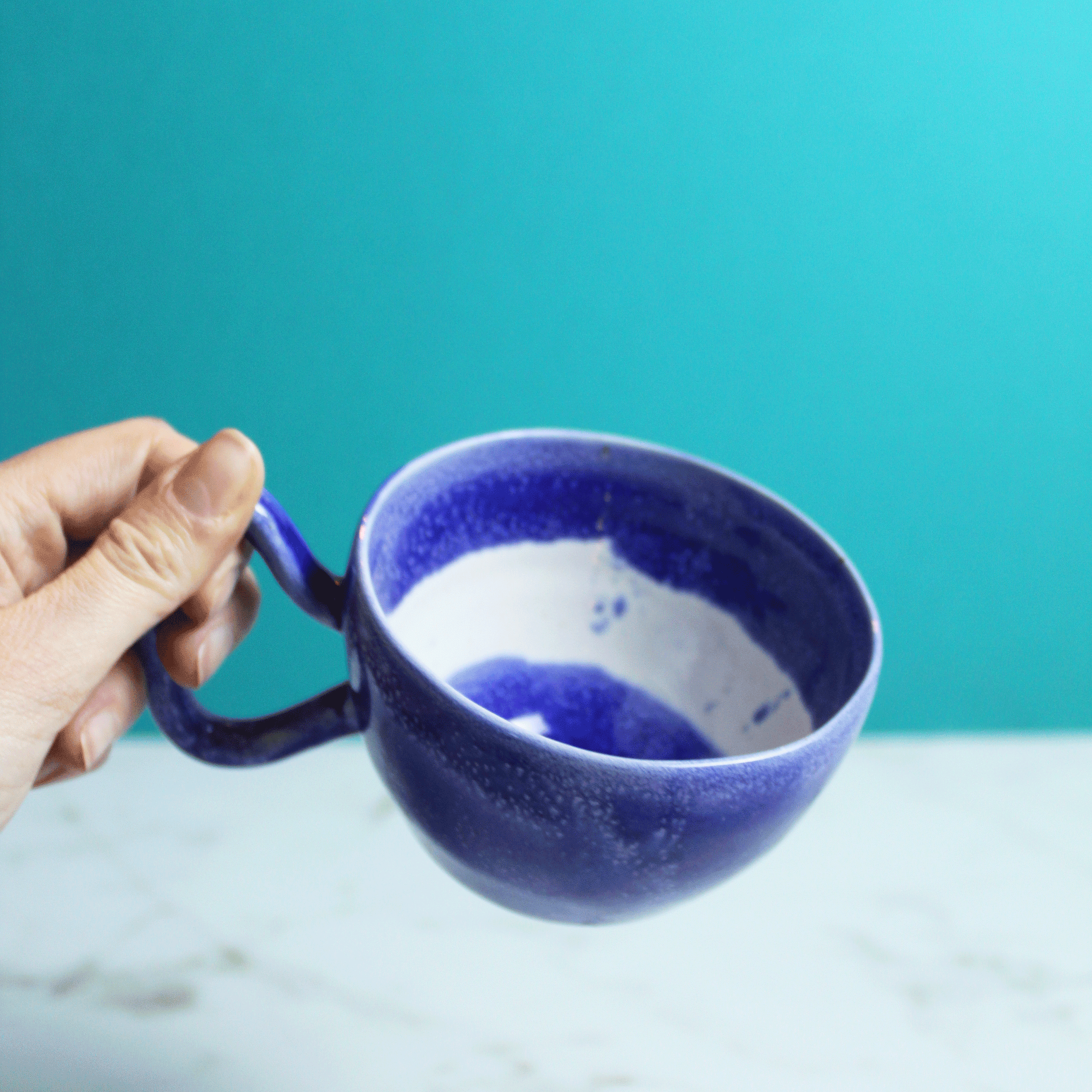 Cobalt Blue Melted Mug