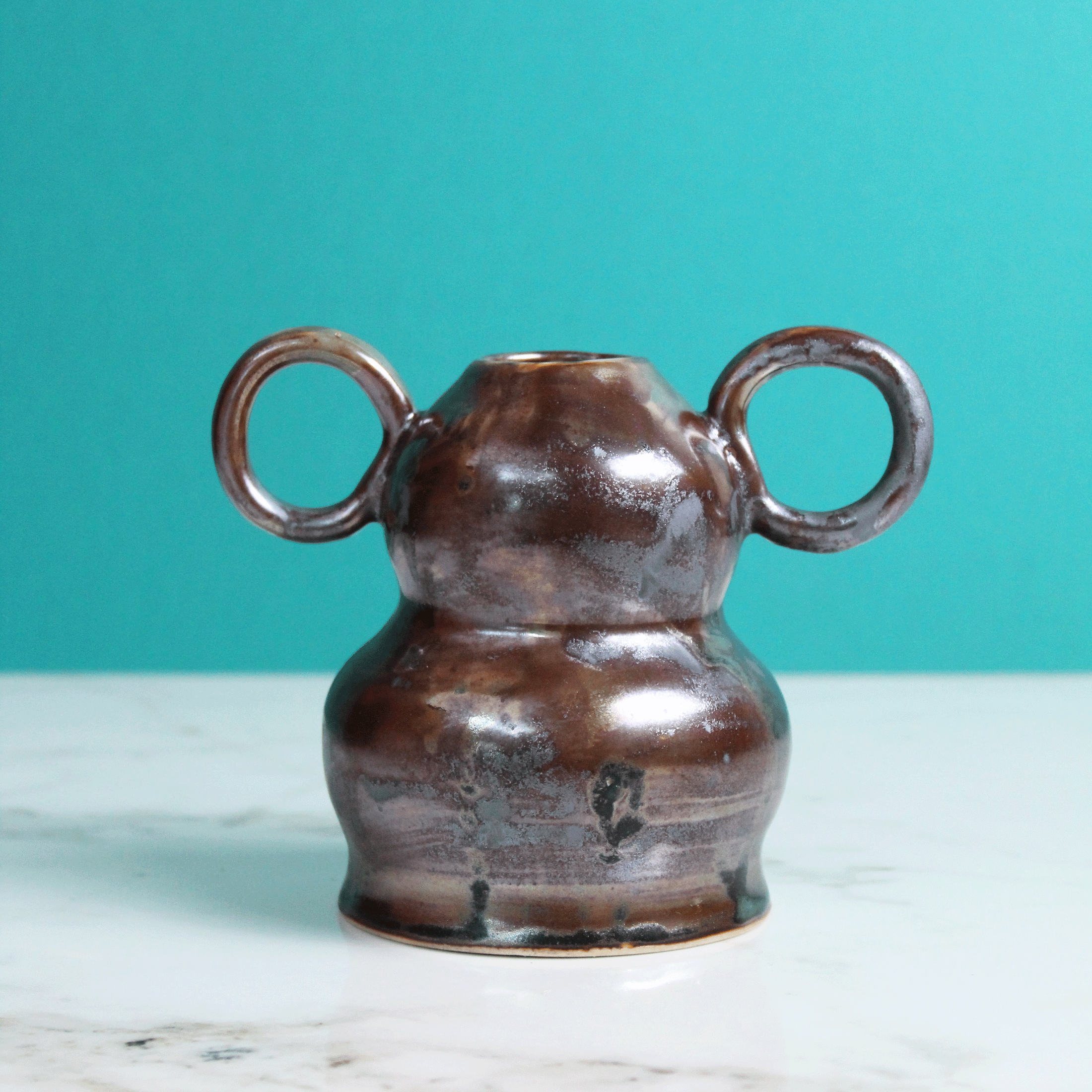 Bronze Bubble-Shaped Vase