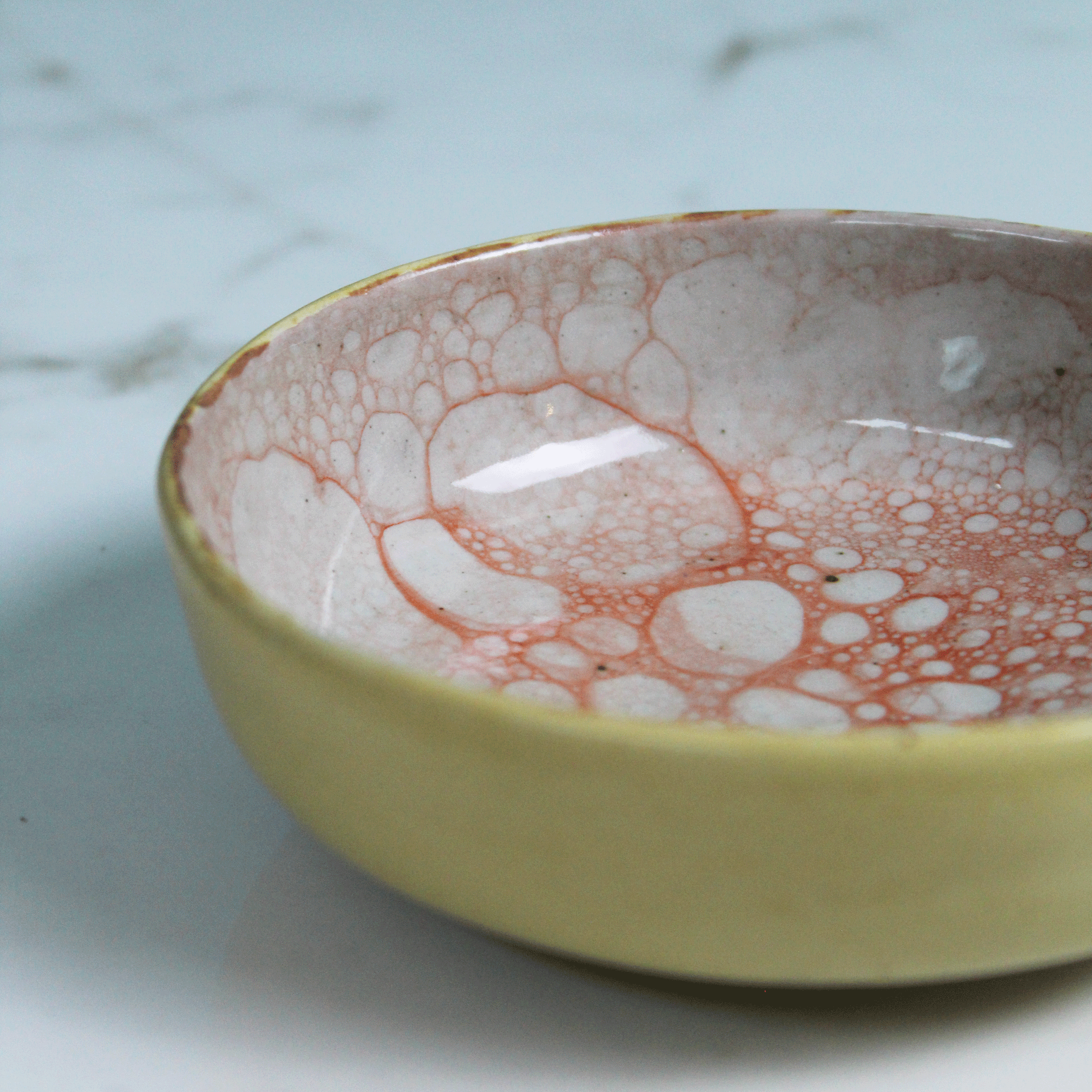 Orange Bubble Berry Bowl