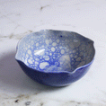 Load image into Gallery viewer, Scalloped Blue Bubble Bowl
