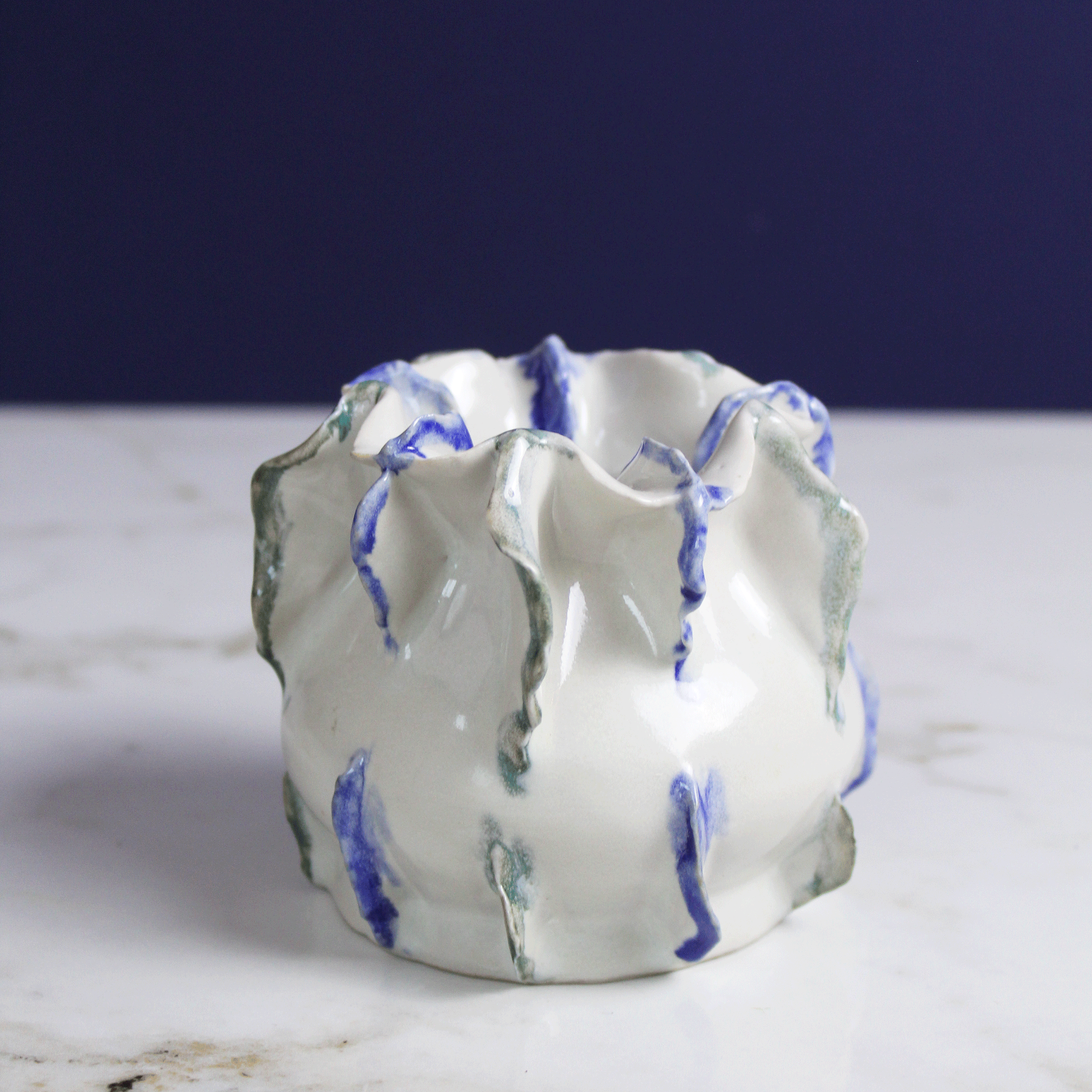 Porcelain Organic Wavy Vase