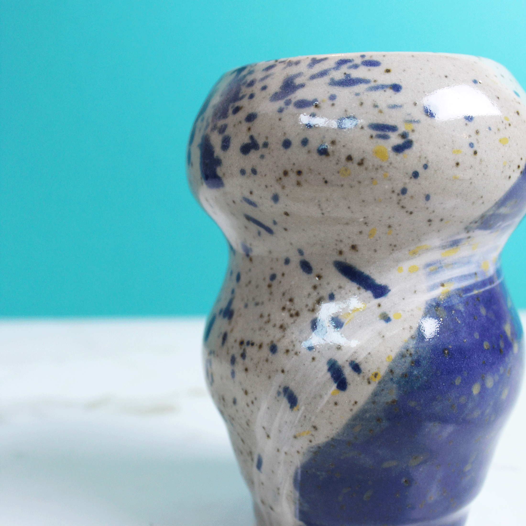 Curvy Splattered Vase