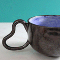 Load image into Gallery viewer, Jumbo Black and Cobalt Heart Mug
