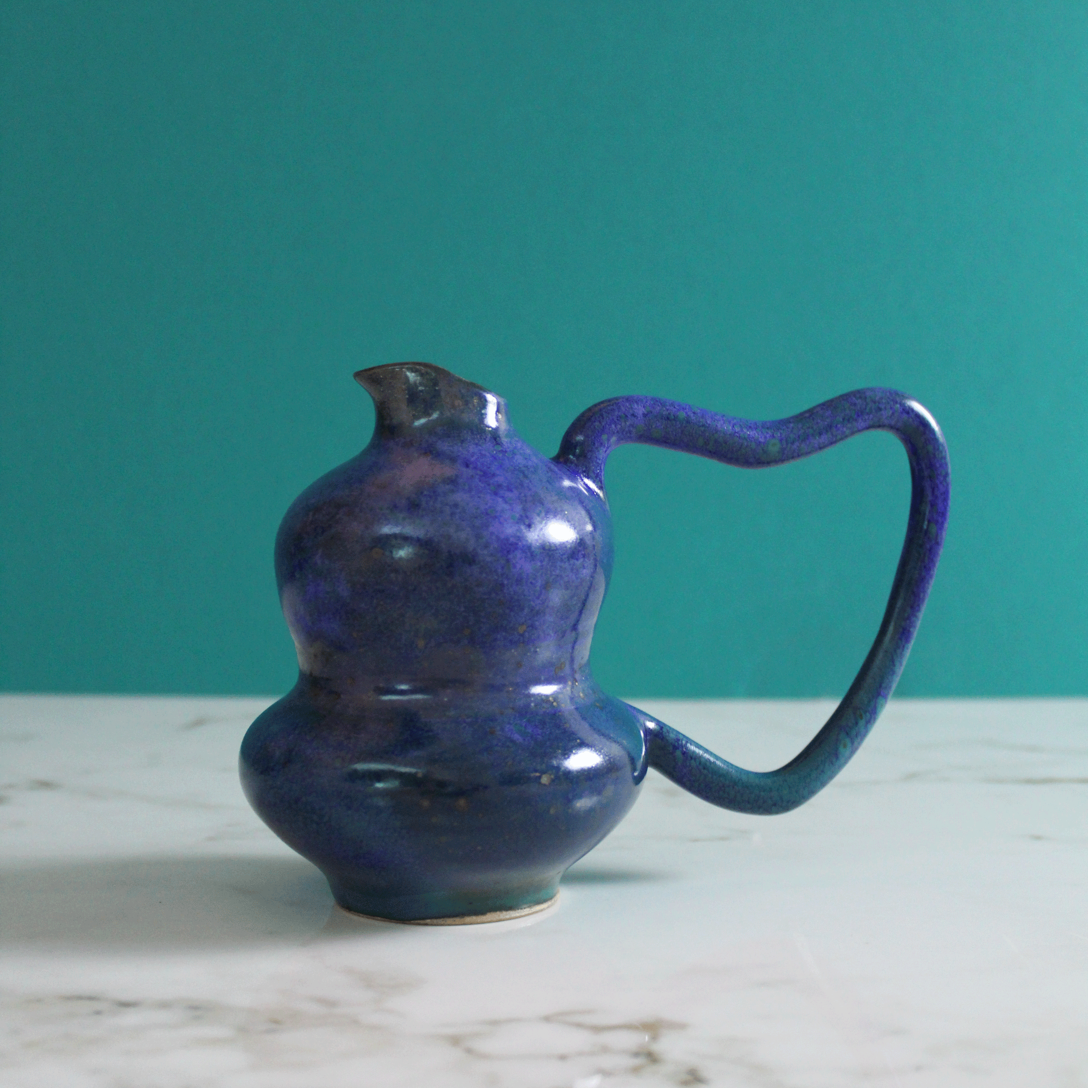 Mixed Blue Bubble-Shaped Heart Pitcher