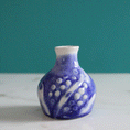 Load image into Gallery viewer, Blue and White Water Etched Bud Vase (slightly flawed)
