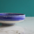 Load image into Gallery viewer, Sunburst Blue and White Serving Bowl
