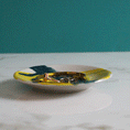 Load image into Gallery viewer, Dripping Blue and Yellow Ring Dish
