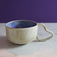 Load image into Gallery viewer, Speckled Cobalt Blue Heart Mug
