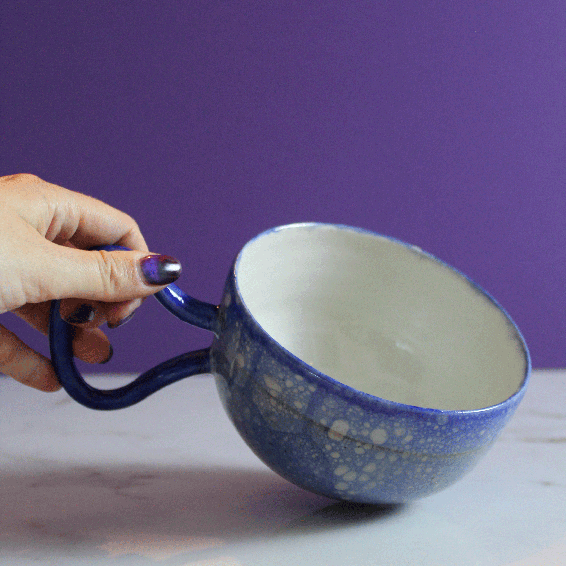 Jumbo Blue Bubble Mug (slightly flawed)