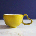 Load image into Gallery viewer, Charred Yellow Large Heart Mug
