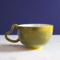 Load image into Gallery viewer, Charred Yellow Large Heart Mug
