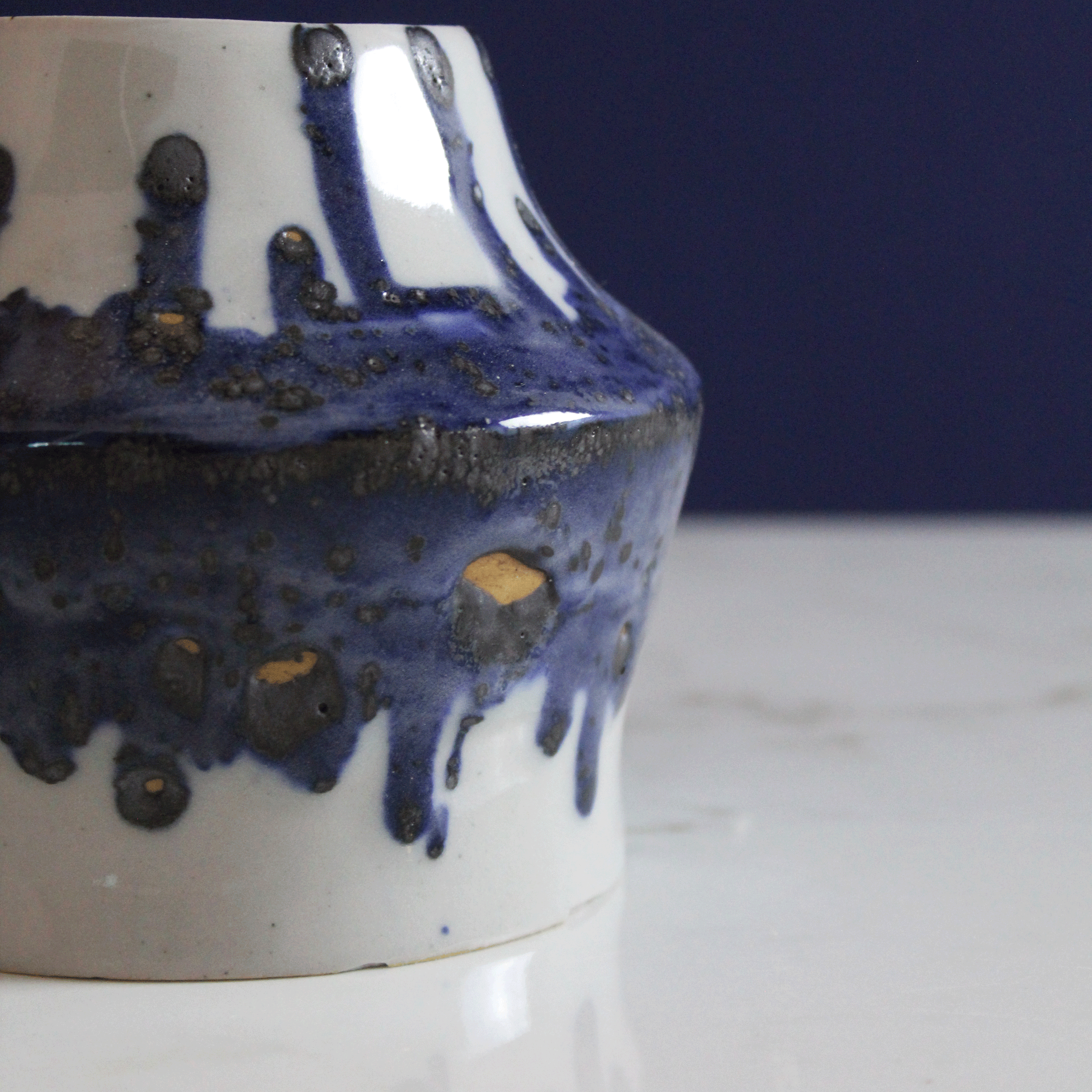 Large Multidimensional Drip Decorative Vase (slightly flawed)