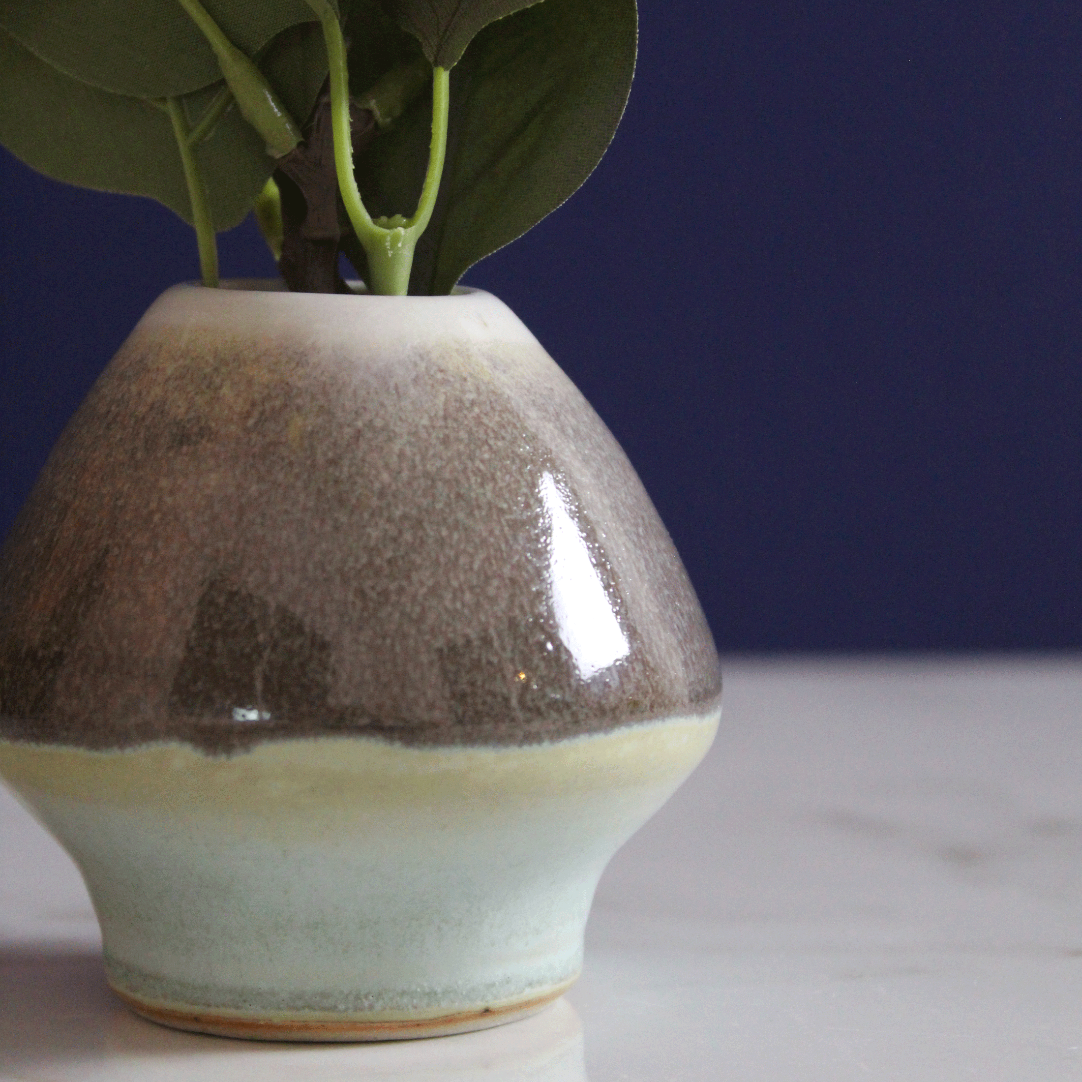 Opal Glazed Bud Vase