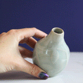 Load image into Gallery viewer, Sea Glass Water Etched Bud Vase
