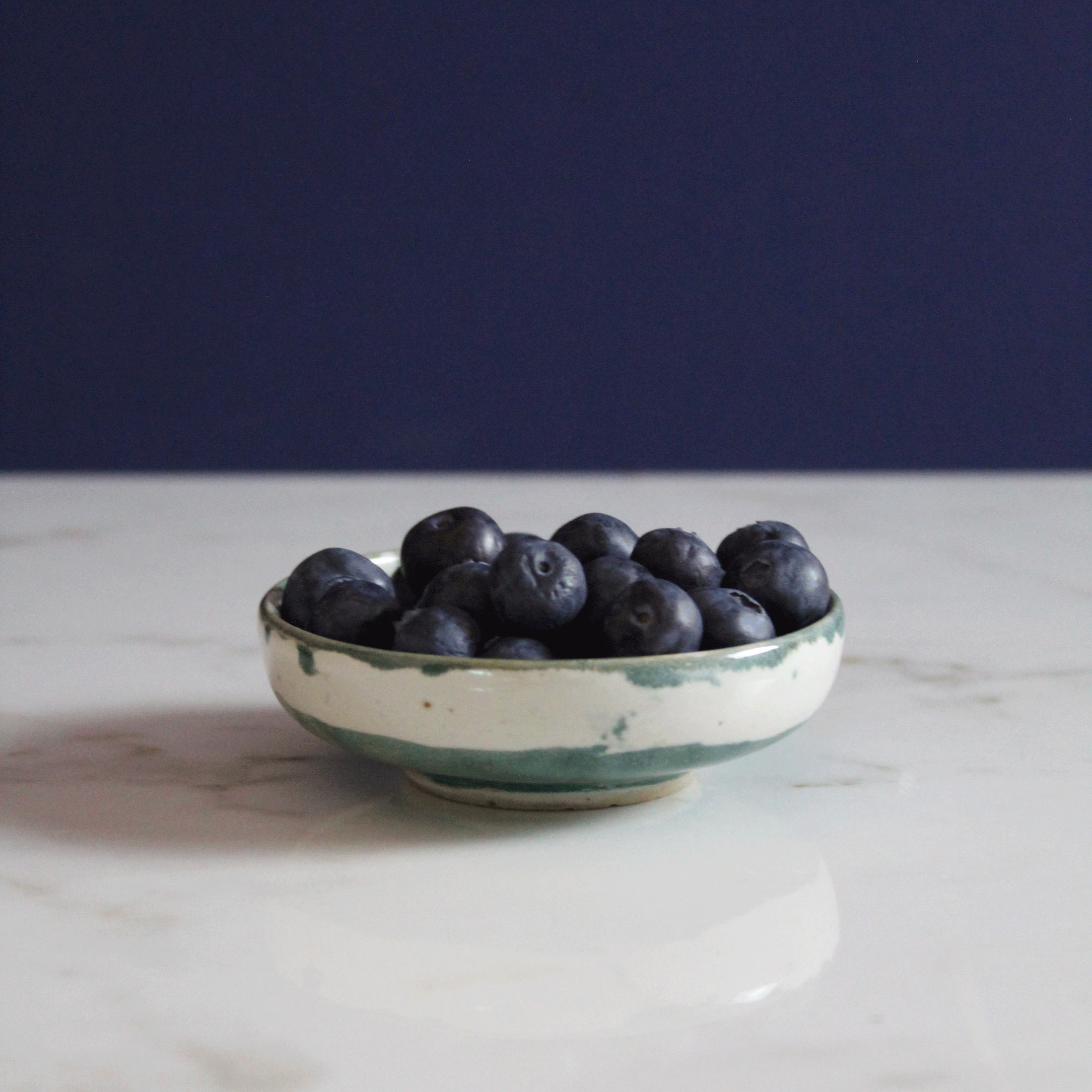 Small Teal Marble Bowl