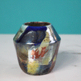 Load image into Gallery viewer, Raku Metallic Rainbow Vase
