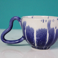 Load image into Gallery viewer, Cobalt Dripping Heart Mug
