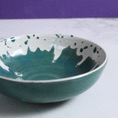 Load image into Gallery viewer, Teal Dripping Berry Bowl
