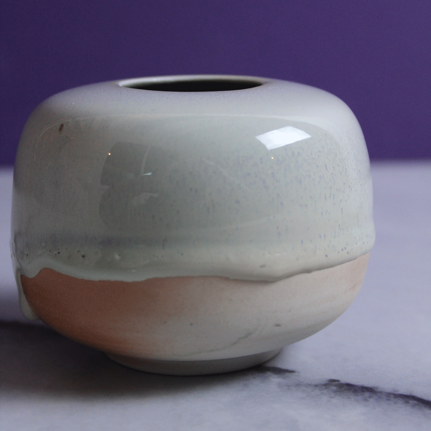 Porcelain Salt Fired Pearl Vase