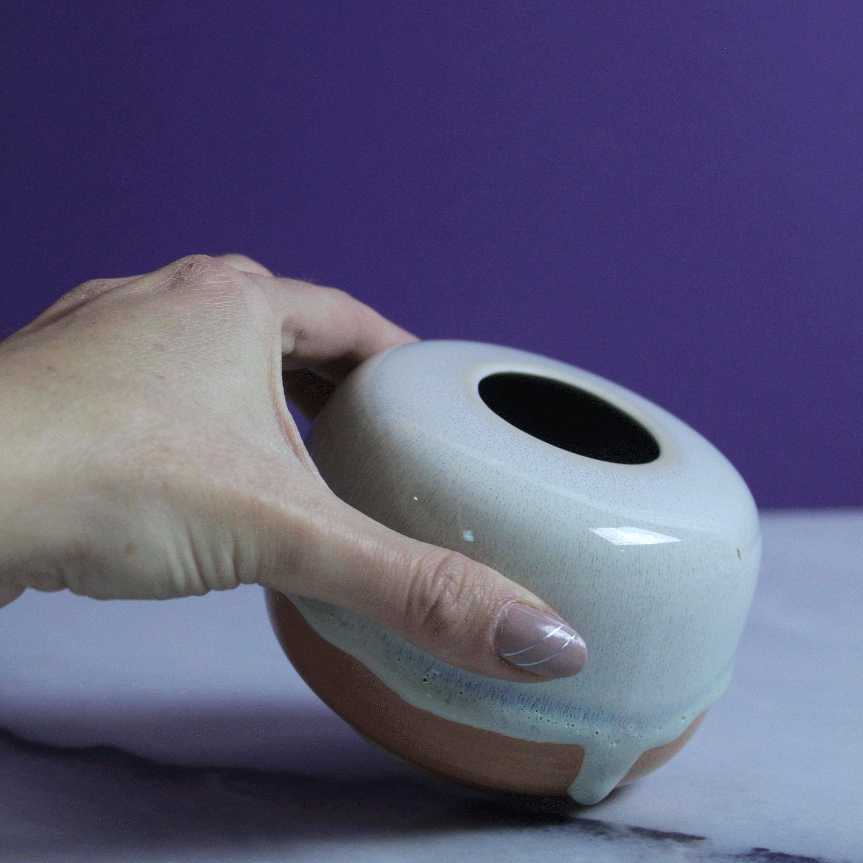 Porcelain Salt Fired Pearl Vase