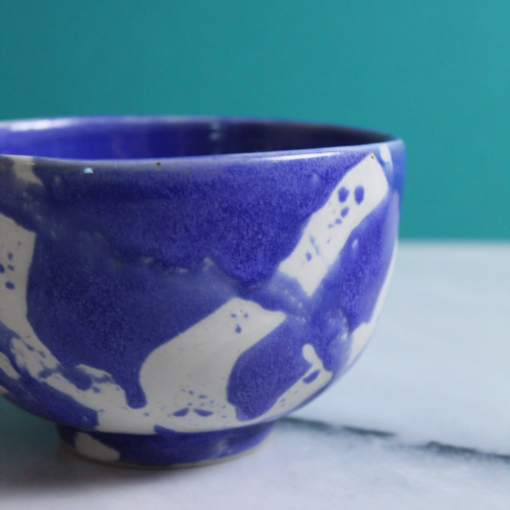 Cobalt Marble Jumbo Mug