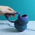 Load image into Gallery viewer, Teal Bubble Shaped Heart Pitcher
