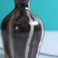 Load image into Gallery viewer, Salt Fired Dripping Black Vase
