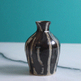 Load image into Gallery viewer, Salt Fired Dripping Black Vase
