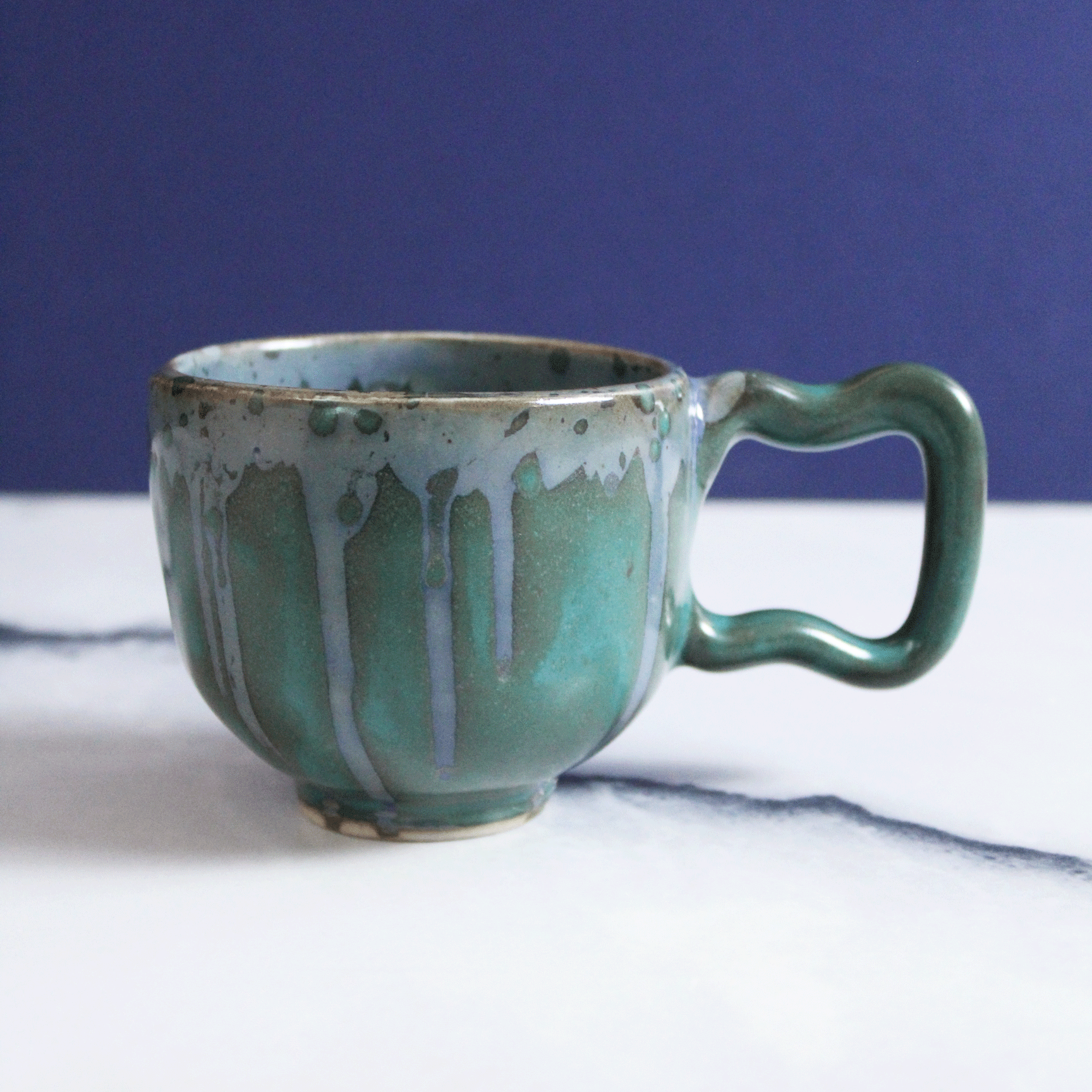 Deep Waters Wavy Dripping Mug